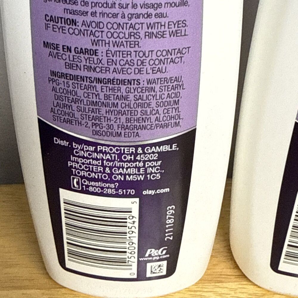 Olay Face Wash Age Defying Classic Facial Cleanser 6.8 Fl Oz Pack Of 2 - Picture 8 of 8